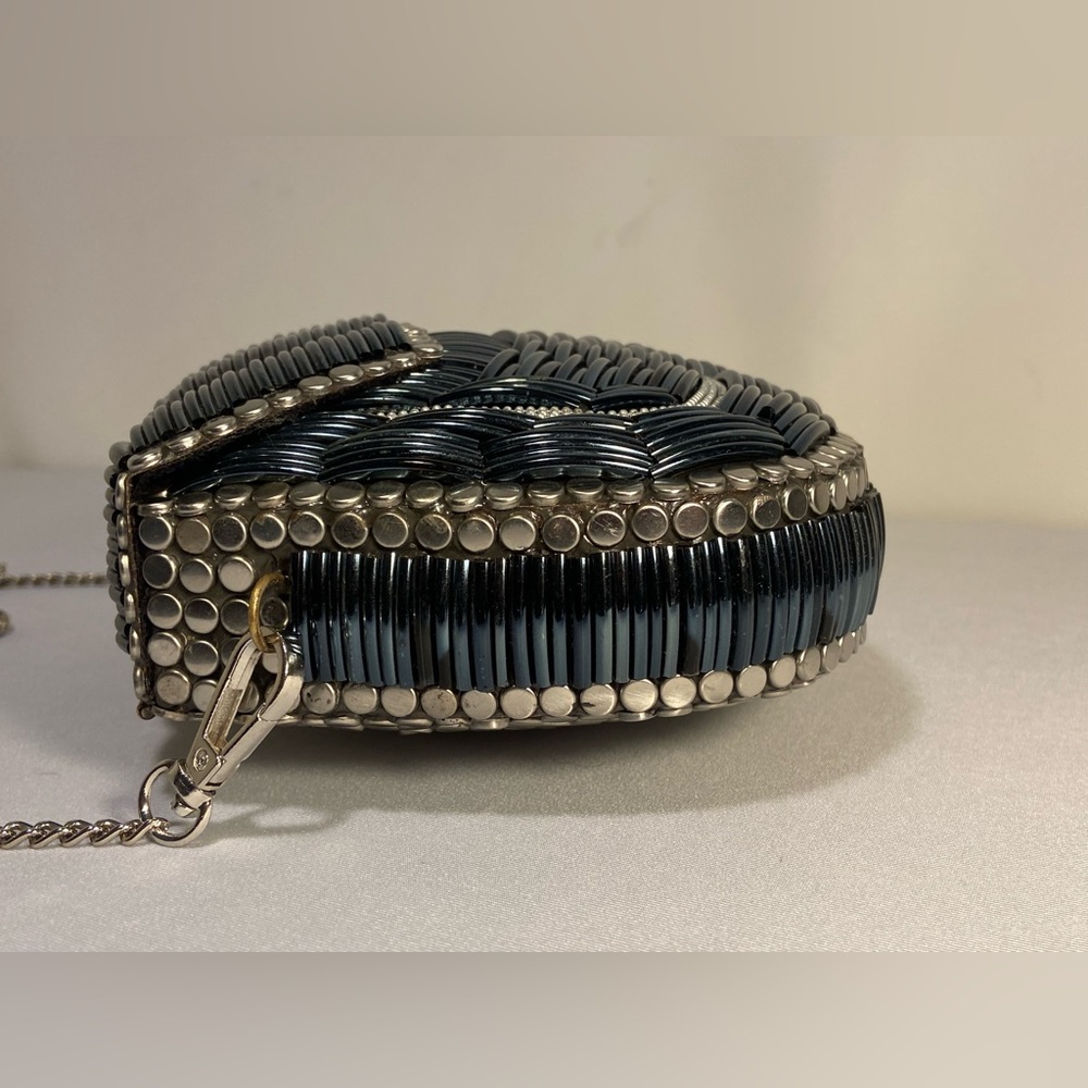 🔥SALE Ramla ~ Gorgeous Artisan Handcrafted Bag Silver Blue Black & Brass Tones ✨ - Picture 13 of 15